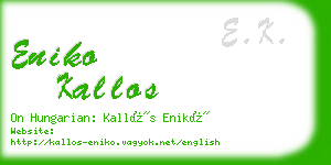 eniko kallos business card